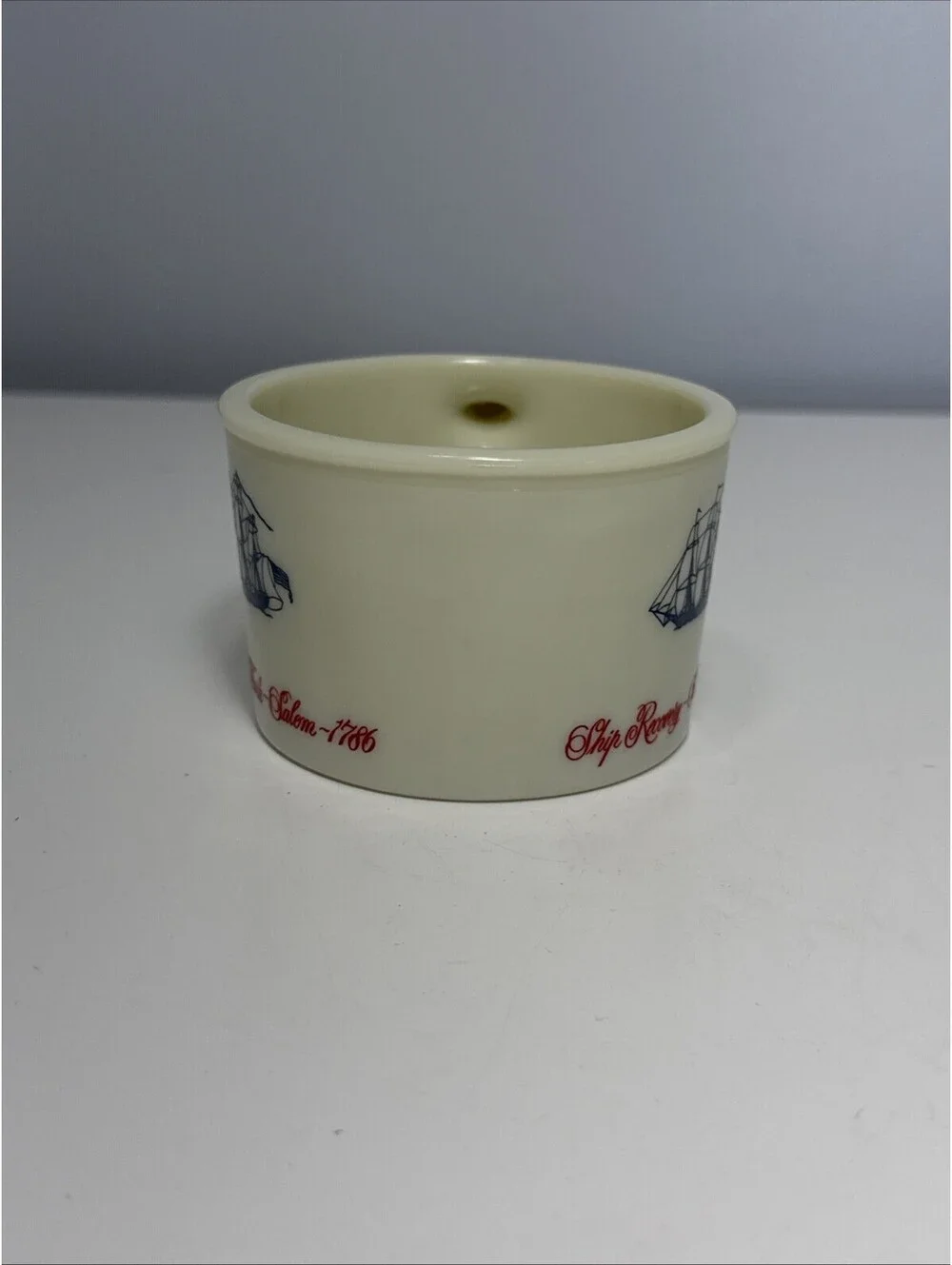 VTG Old Spice Shulton Shaving Mug 2 Ships ~ Grand Turk Salom 1786 ~Recovery 1794